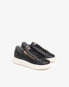 Nero Giardini I411600D Sneakers donna in pelle e materiale tecnico nero