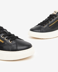 Nero Giardini I411600D Sneakers donna in pelle e materiale tecnico nero