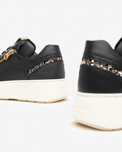 Nero Giardini I411600D Sneakers donna in pelle e materiale tecnico nero