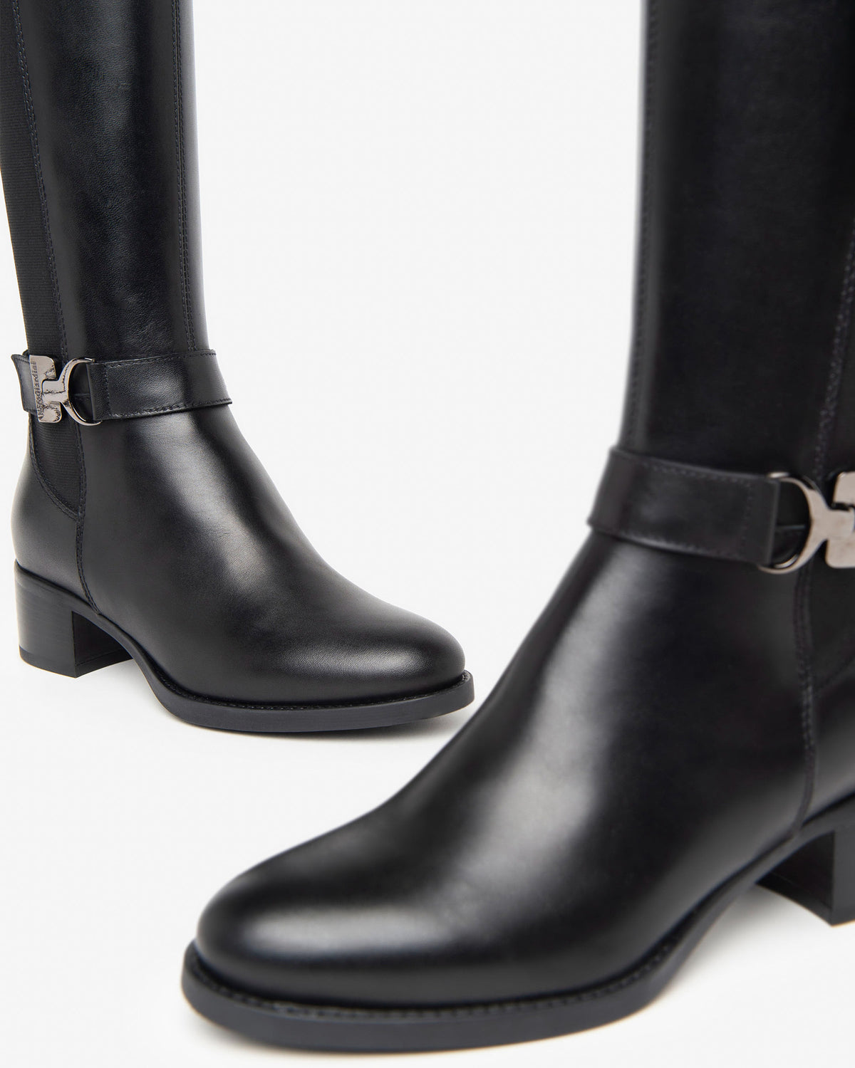 Nero Giardini I411750D Stivali donna in pelle e materiale tecnico nero