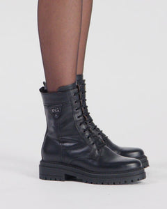 Nero Giardini I411832D Anfibi donna in pelle nero