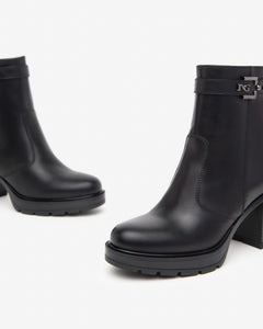Nero Giardini I411853D Tronchetti donna in pelle nero