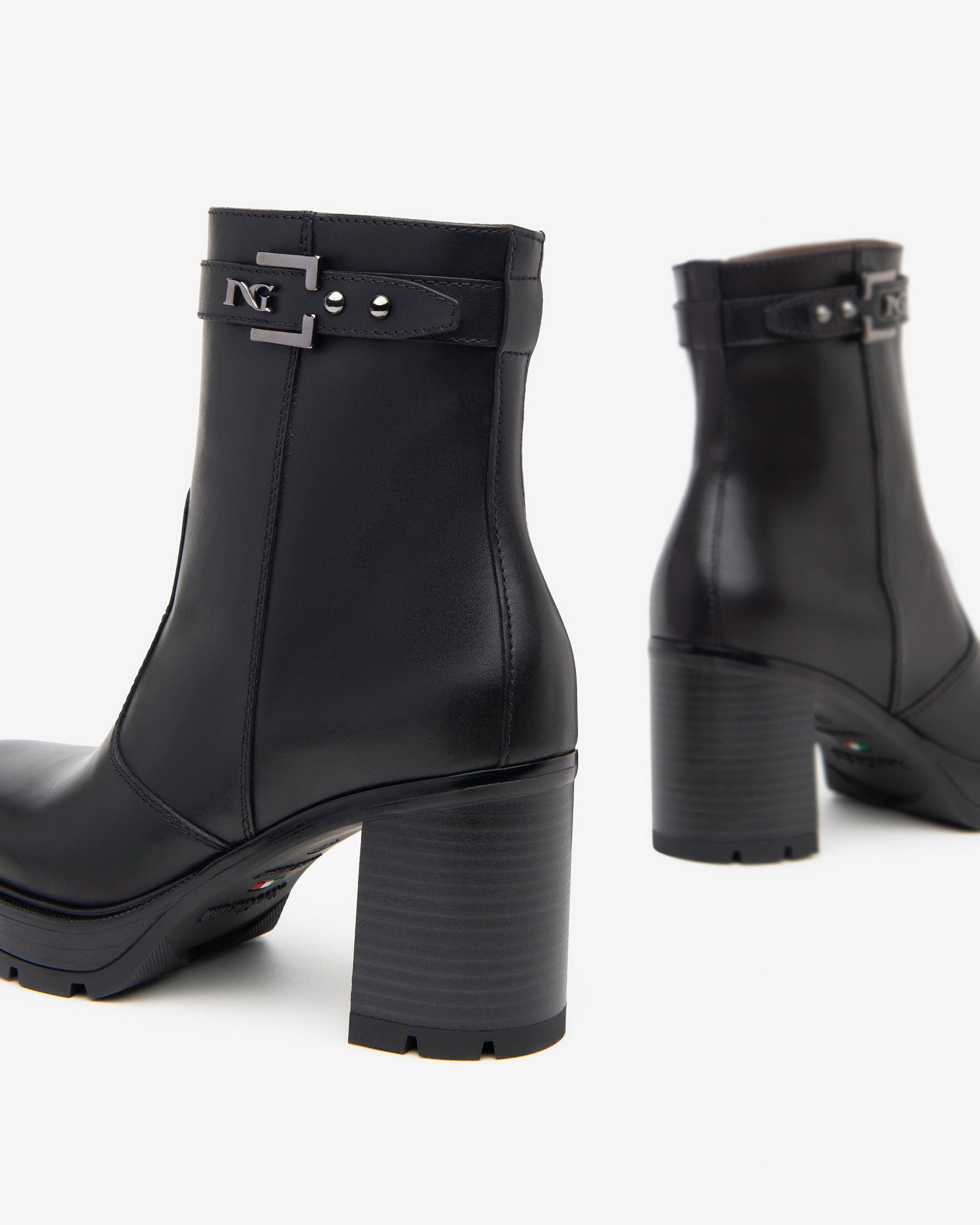 Nero Giardini I411853D Tronchetti donna in pelle nero