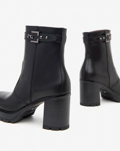 Nero Giardini I411853D Tronchetti donna in pelle nero