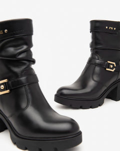 Nero Giardini I411904D Stivaletti donna in pelle nero