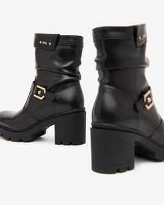 Nero Giardini I411904D Stivaletti donna in pelle nero