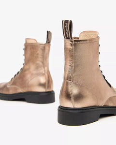 Nero Giardini I412006D Anfibi Donna in Pelle tortora oro