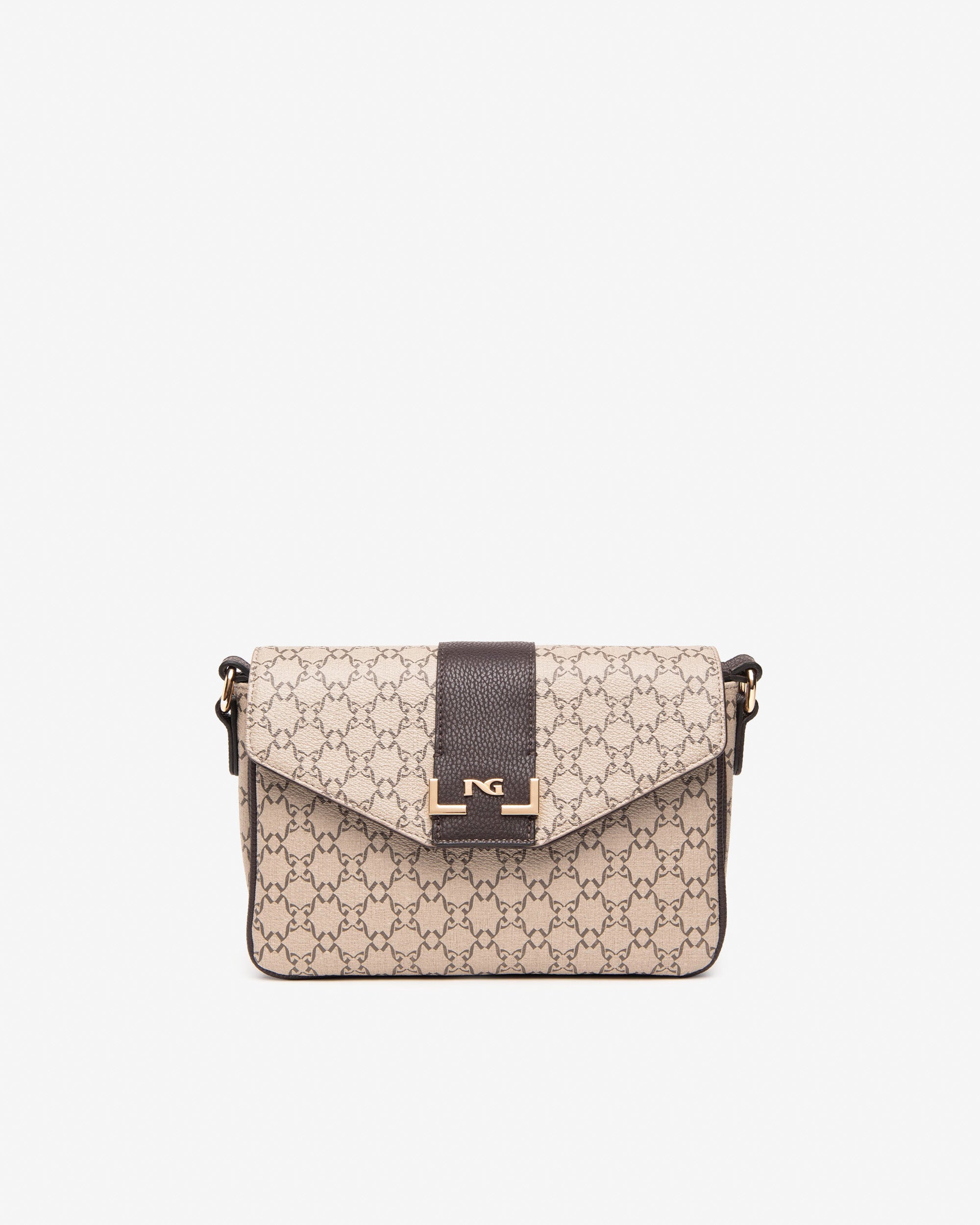 Nero Giardini I443830D Borsa a tracolla da donna in materiale tecnico ecrù