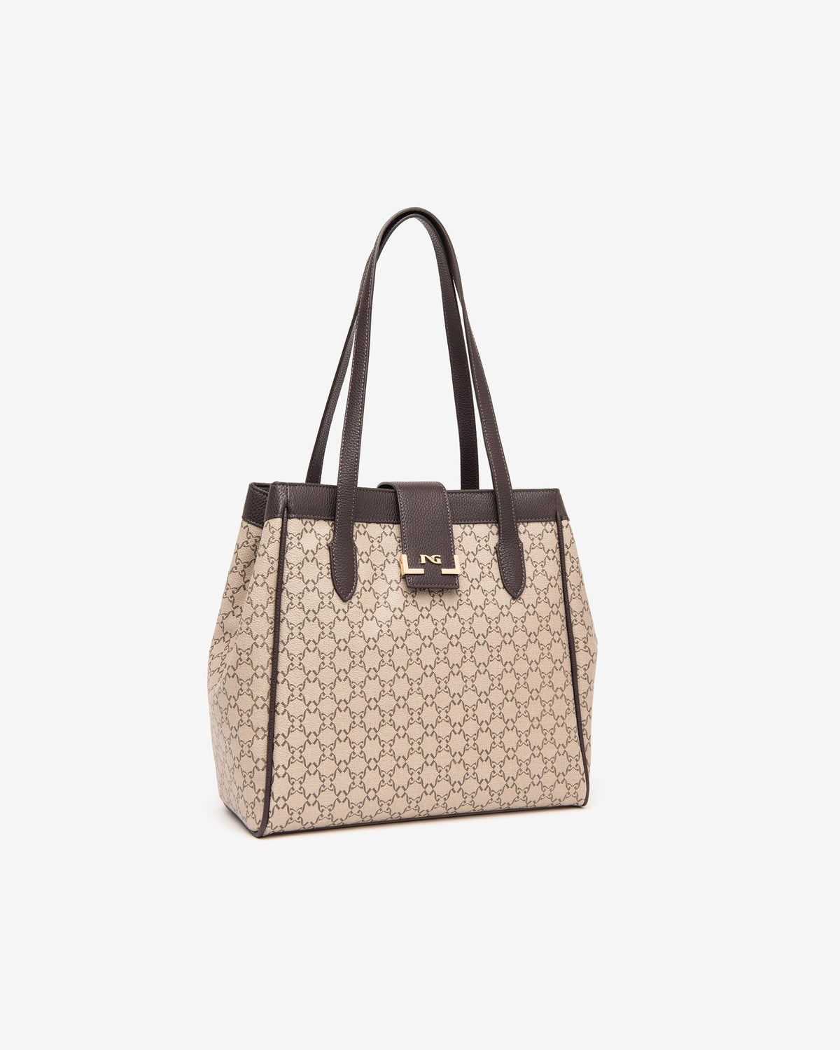 Nero Giardini I443832D Borsa a spalla da donna in materiale tecnico ecru