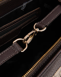 Nero Giardini I443832D Borsa a spalla da donna in materiale tecnico ecru