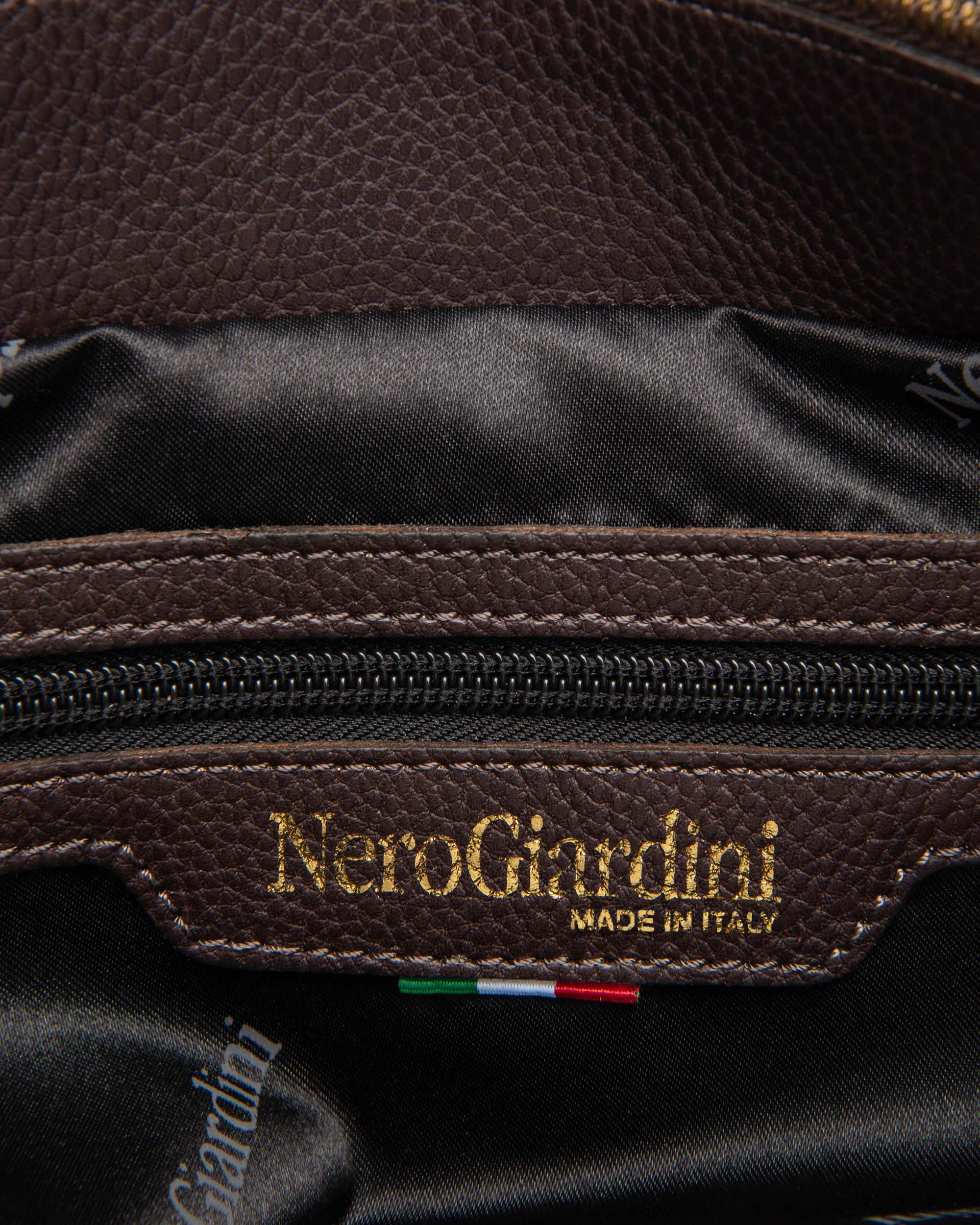 Nero Giardini I443832D Borsa a spalla da donna in materiale tecnico ecru