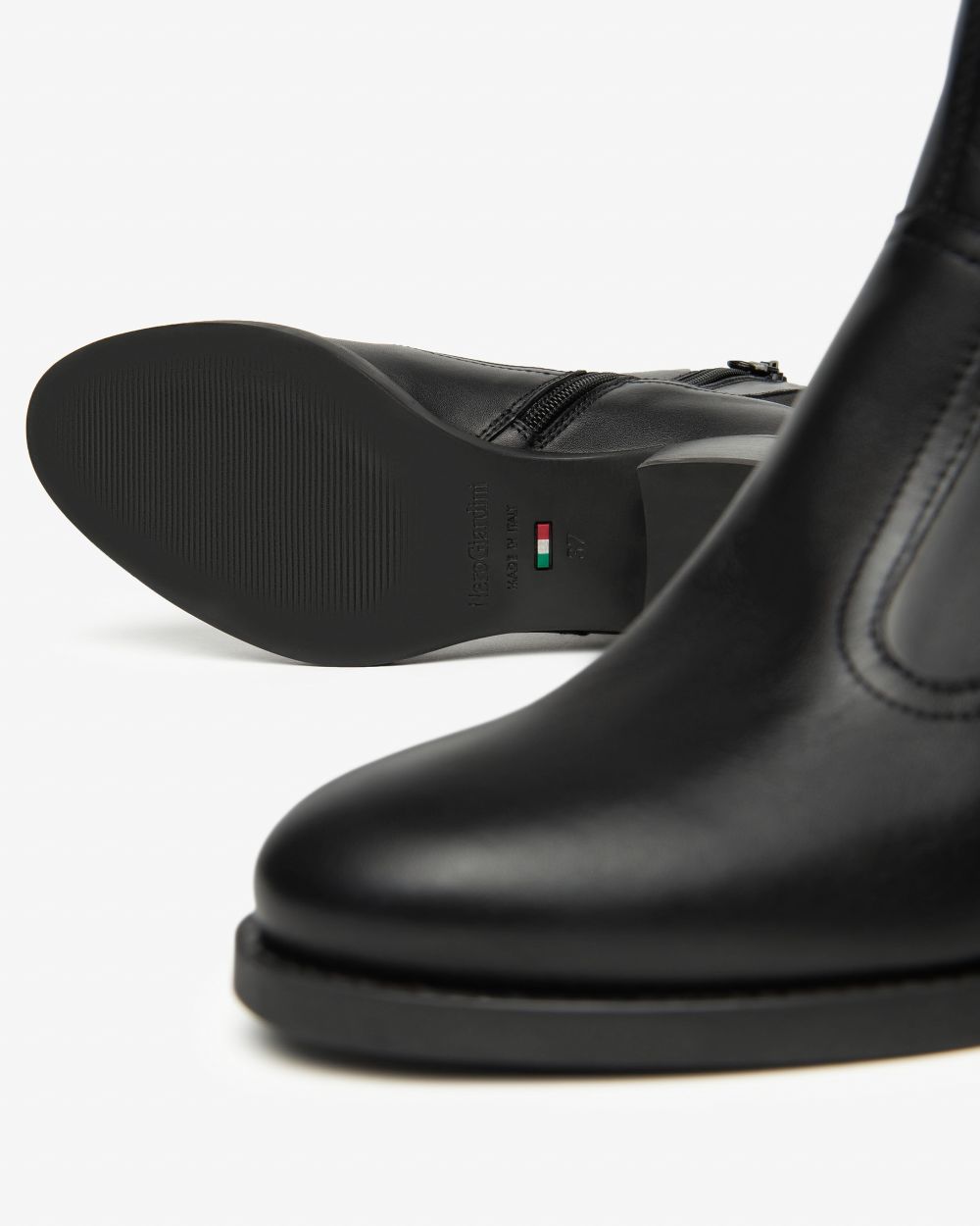 Nero Giardini I513840D Stivaletti Donna in Pelle e Tessuto nero