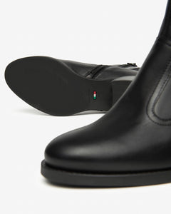Nero Giardini I513840D Stivaletti Donna in Pelle e Tessuto nero