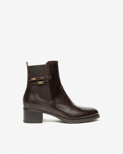 Nero Giardini I513841D Stivaletti Donna in Pelle e Tessuto moro