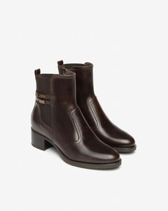 Nero Giardini I513841D Stivaletti Donna in Pelle e Tessuto moro