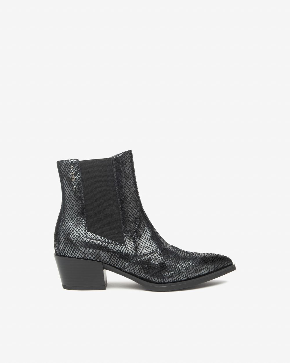 Nero Giardini I513910D Stivaletti Chelsea Donna in Pelle notte o nickel
