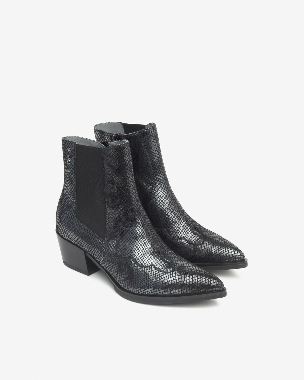 Nero Giardini I513910D Stivaletti Chelsea Donna in Pelle notte o nickel