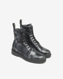Nero Giardini I513946D Anfibi Donna in Pelle nickel nero