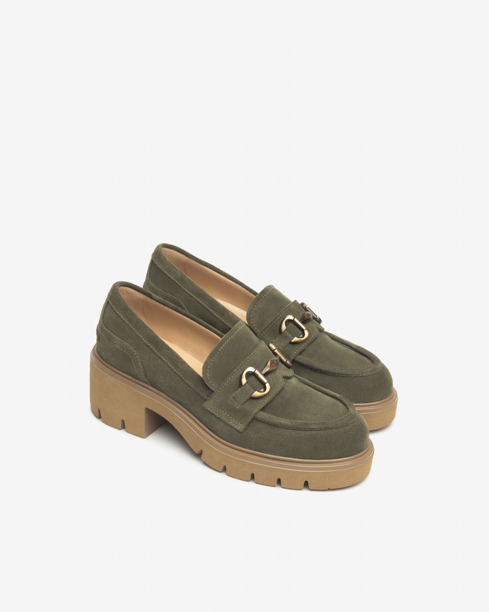 Nero Giardini I513984D Mocassini Donna in Suede bosco verde