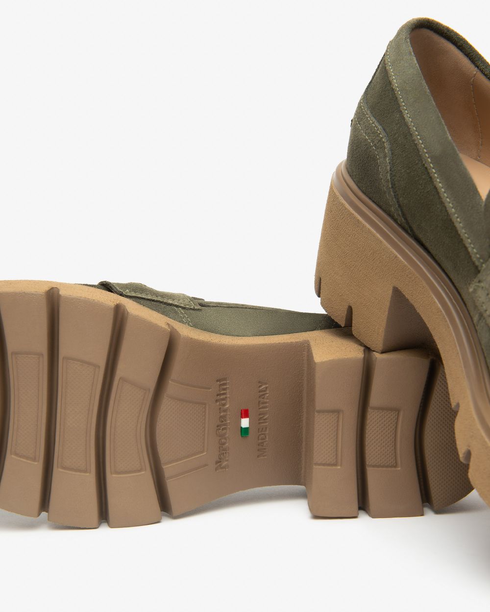 Nero Giardini I513984D Mocassini Donna in Suede bosco verde