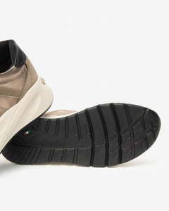 Nero Giardini I514066D Sneakers Donna in Suede, Pelle e Materiale Tecnico argilla
