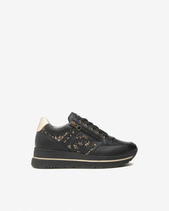 Nero Giardini I514100D Sneakers Donna in Pelle e Materiale Tecnico nero