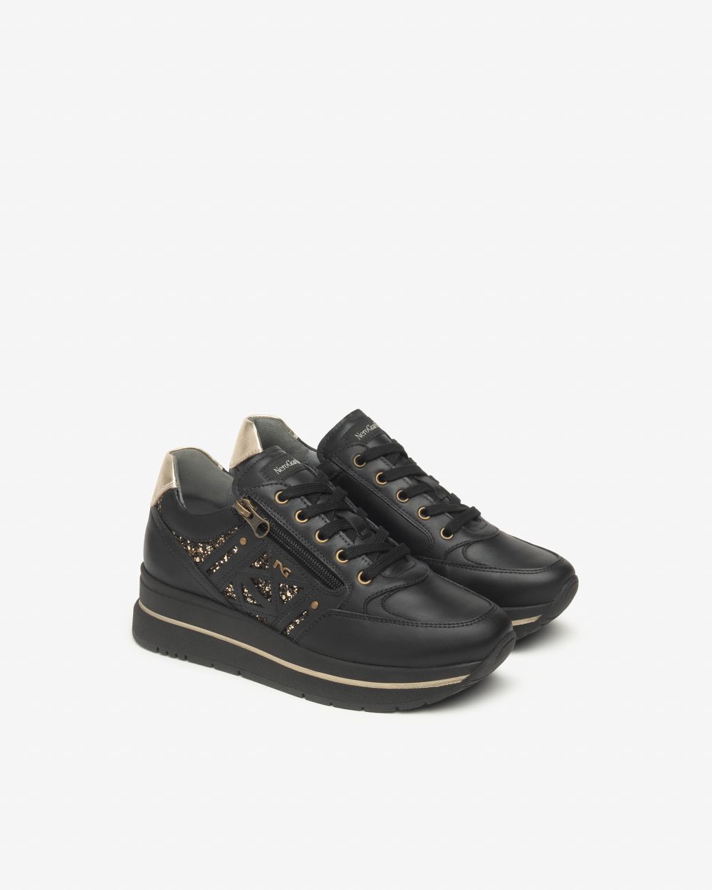 Nero Giardini I514100D Sneakers Donna in Pelle e Materiale Tecnico nero