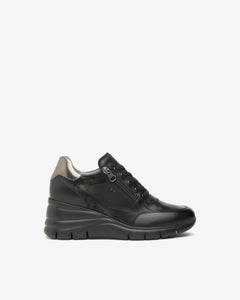 Nero Giardini I514120D Sneakers Donna in Pelle e Materiale Tecnico nero