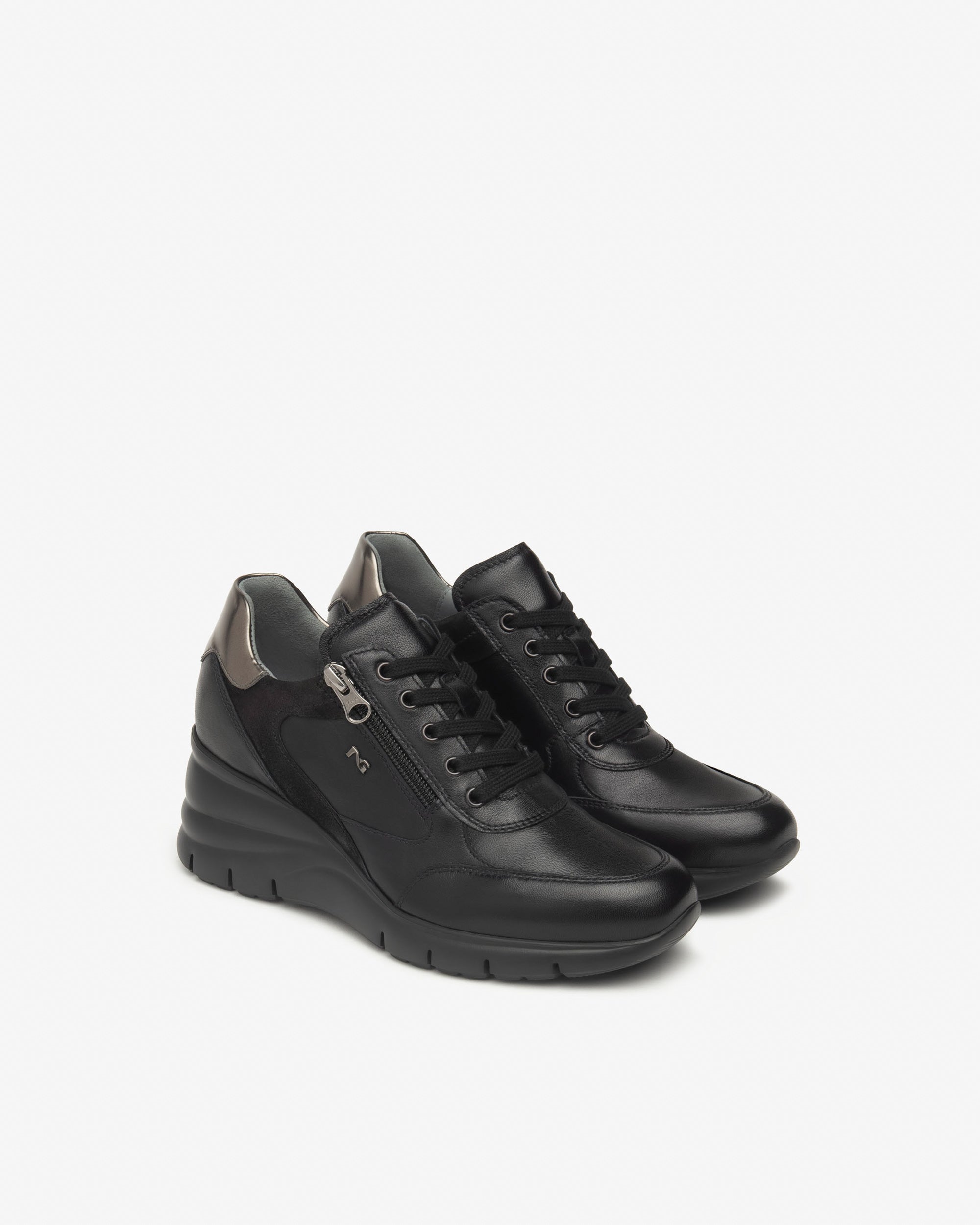 Nero Giardini I514120D Sneakers Donna in Pelle e Materiale Tecnico nero