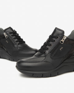 Nero Giardini I514120D Sneakers Donna in Pelle e Materiale Tecnico nero