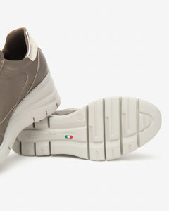 Nero Giardini I514121D Sneakers Donna in Pelle e Materiale Tecnico brown platino