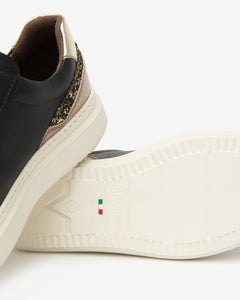 Nero Giardini I514160D Sneakers Donna in Pelle, Suede e Materiale Tecnico nero