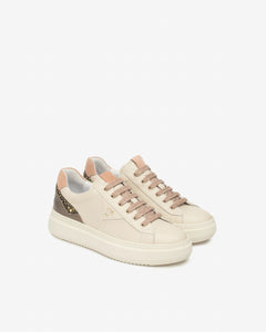 Nero Giardini I514160D Sneakers Donna in Pelle, Suede e Materiale Tecnico milk avorio