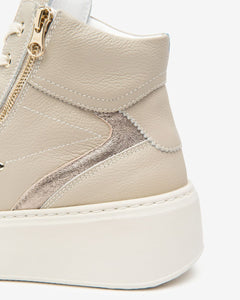 Nero Giardini I514213D Sneakers Donna in Pelle e Materiale Tecnico beige