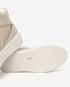 Nero Giardini I514213D Sneakers Donna in Pelle e Materiale Tecnico beige