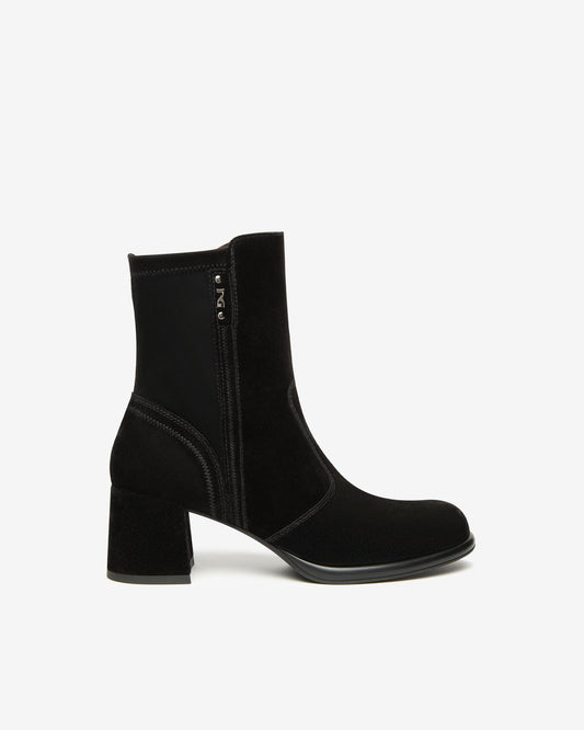 Nero Giardini I514311D Tronchetti Donna in Suede e Materiale Tecnico nero o moro