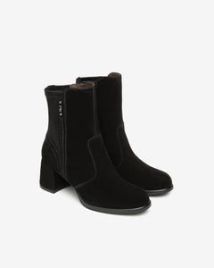 Nero Giardini I514311D Tronchetti Donna in Suede e Materiale Tecnico nero o moro
