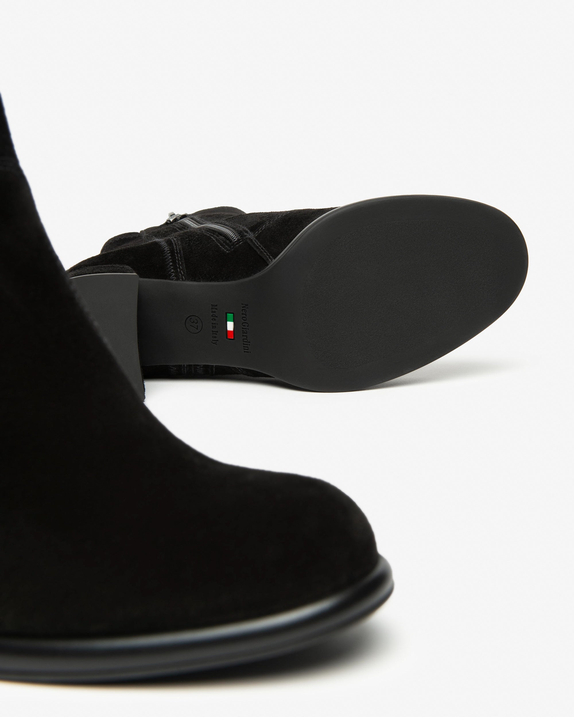 Nero Giardini I514311D Tronchetti Donna in Suede e Materiale Tecnico nero o moro