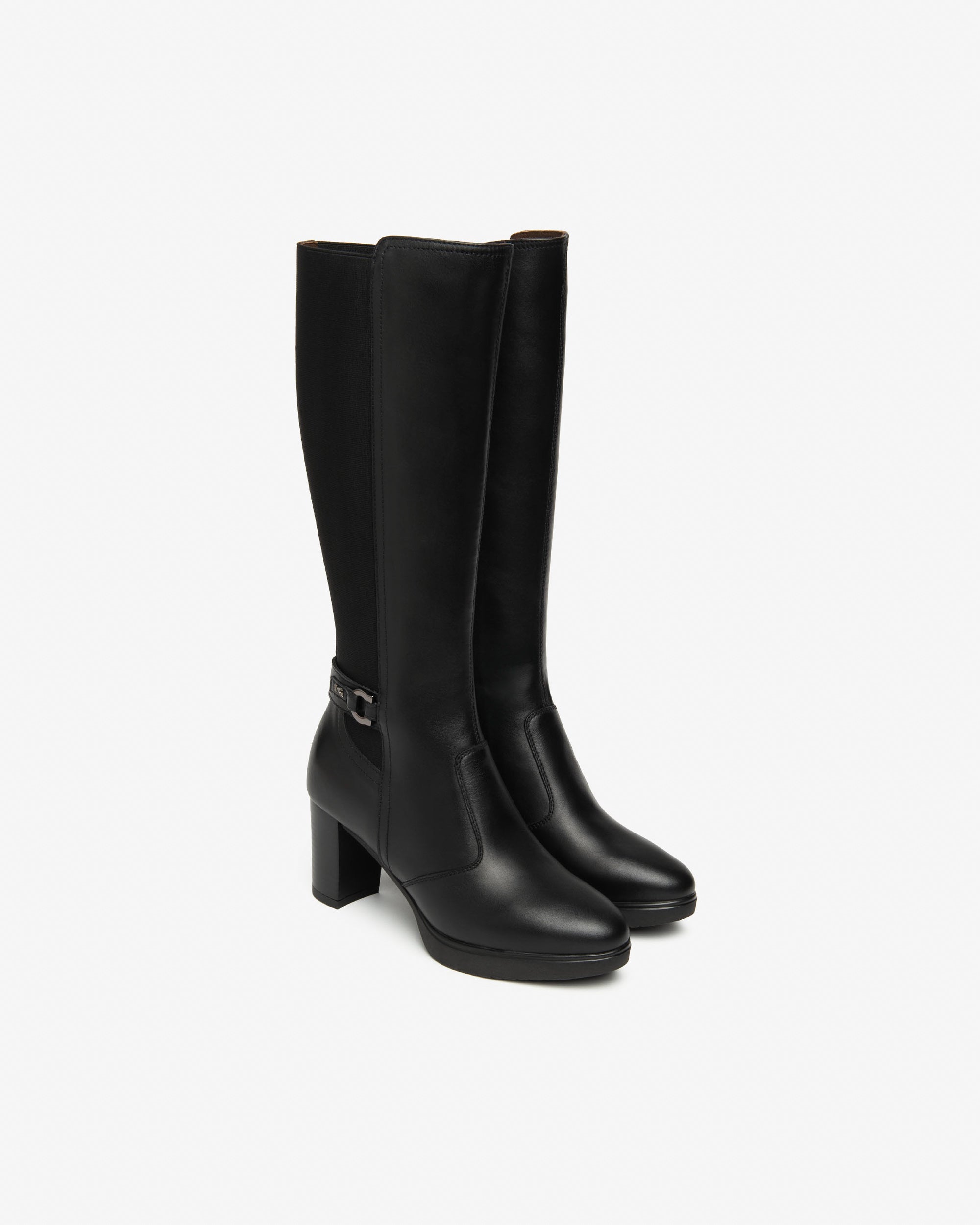Nero Giardini I514600D Stivali Donna in Pelle e Tessuto