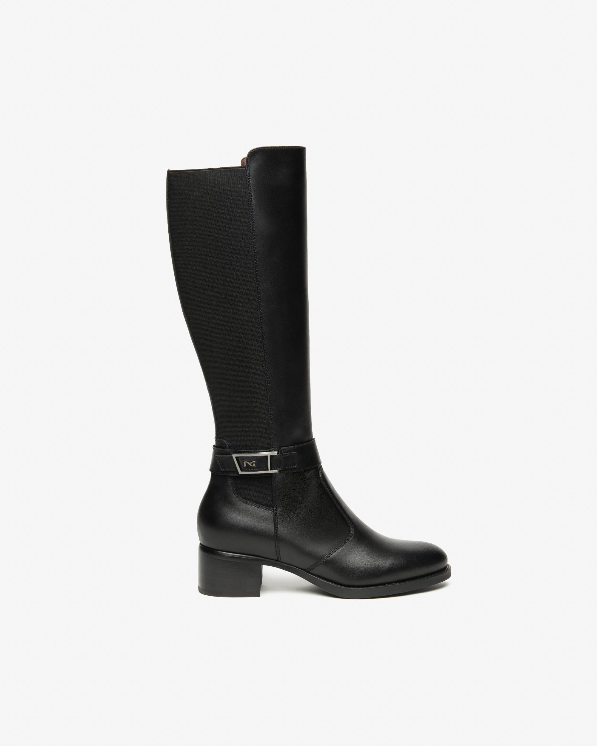 Nero Giardini I514643D Stivali Donna in Pelle e Tessuto