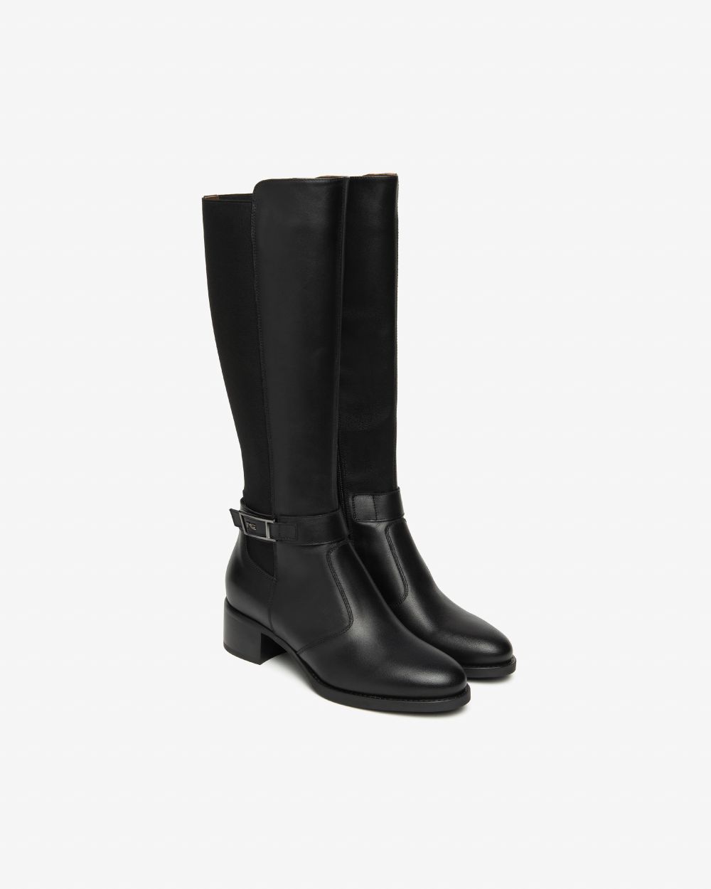 Nero Giardini I514643D Stivali Donna in Pelle e Tessuto