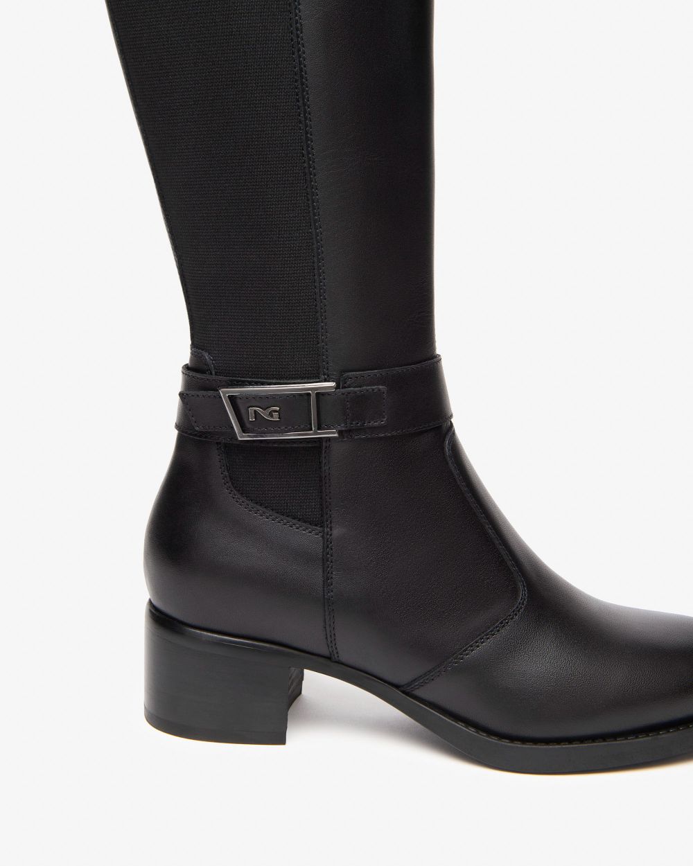 Nero Giardini I514643D Stivali Donna in Pelle e Tessuto