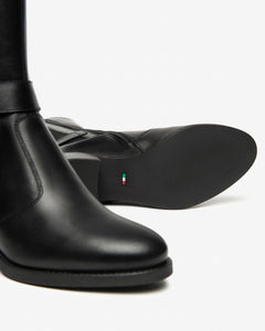 Nero Giardini I514643D Stivali Donna in Pelle e Tessuto
