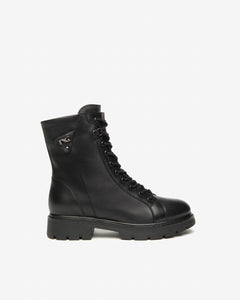 Nero Giardini I514767D Anfibi Donna in Pelle nero