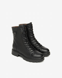 Nero Giardini I514767D Anfibi Donna in Pelle nero
