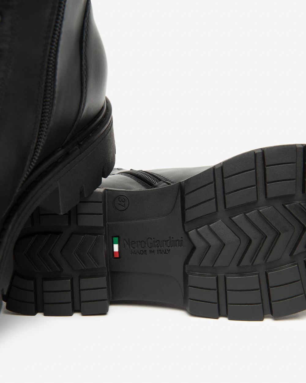Nero Giardini I514767D Anfibi Donna in Pelle nero