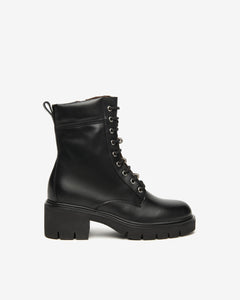 Nero Giardini I514810D Anfibi Donna in Pelle nero