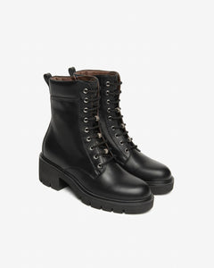Nero Giardini I514810D Anfibi Donna in Pelle nero