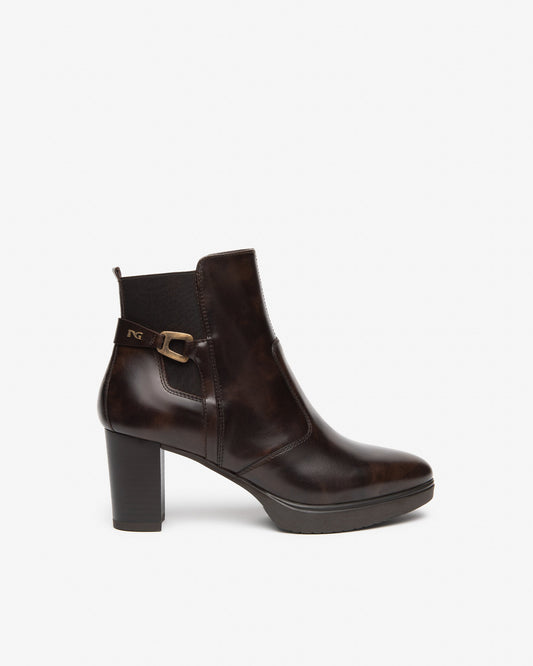 Nero Giardini I617261D Women’s Leather and Fabric Booties