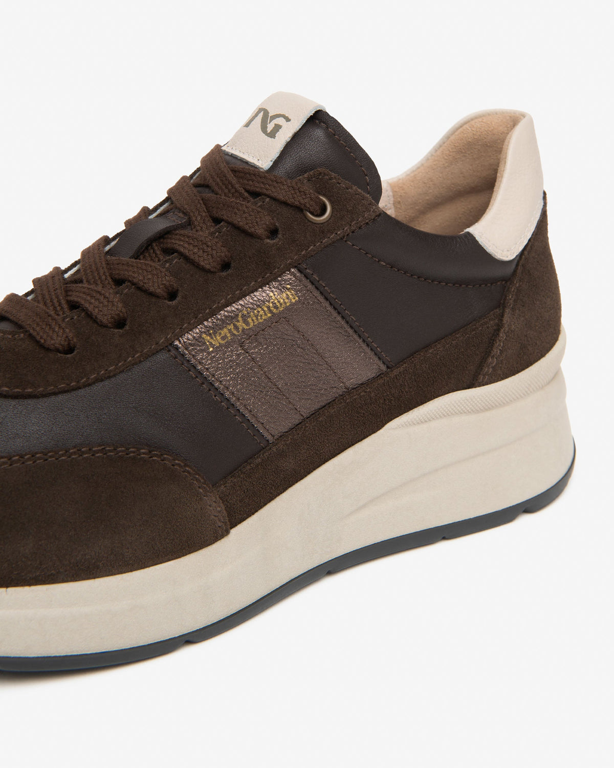 Nero Giardini I617330D Women’s Suede and Leather Sneakers